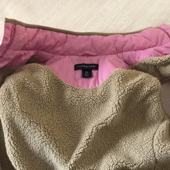 Girls Lands End Pink Puffer Vest - Picture 12 of 15